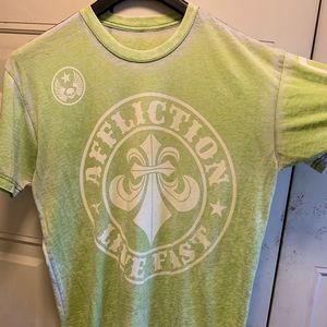 Affliction Green T Shirt Large